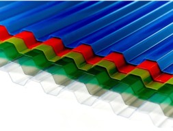 Профилированный поликарбонат 1,05 x 2м цветной толщина 1 мм