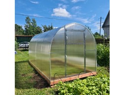 Теплица арочная Агроном 3х6 шаг дуги 67 см, оцинкованная